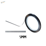 DSPIAE carving guide tape: black 5mm roll with silver strip, grid pattern