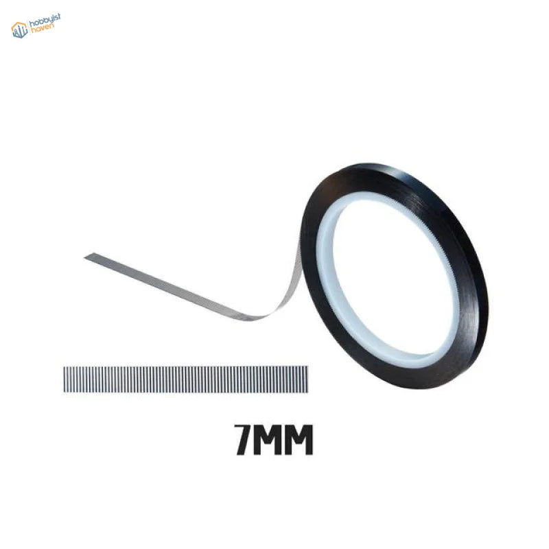 Black 7mm DSPIAE carving guide tape with silver strip