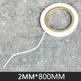 2mm x 800mm flexible masking tape roll with white adhesive and gold core