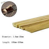 Golden brass rods 1.6-20mm dia, 100-450mm for scale modeling knife handles