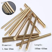 Golden brass rods 1.6-20mm dia, 100-450mm for scale modeling, polished finish