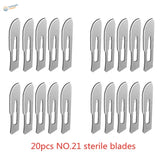 20 carbon steel scalpel blades model 21 sterile stainless steel
