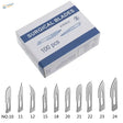 Carbon steel scalpel blades 100 pcs sterile pack with handles