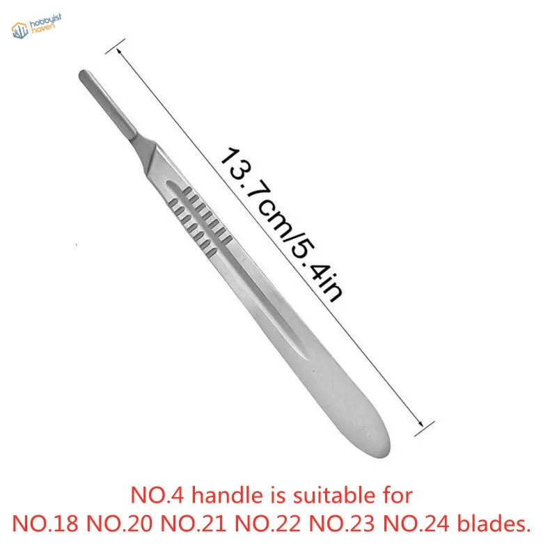 Carbon steel scalpel blade with textured handle for medical use
