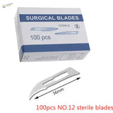 Carbon steel scalpel blade #12, 36mm, with surgical blades box