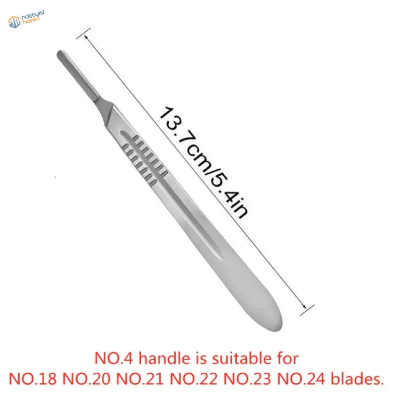 Carbon steel scalpel with textured handle and precise blade for medical use
