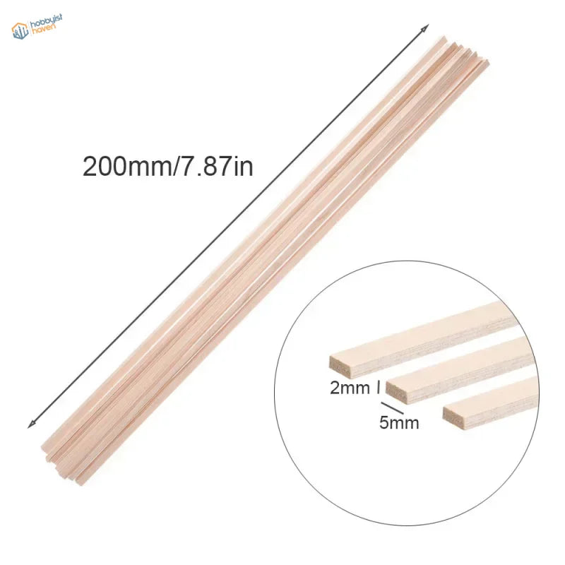20~50pcs Balsa Wood Sticks & Strips