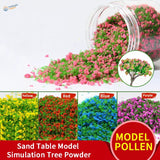 Pink and green flowery tree powder pollen for miniature sand table trees, 20g