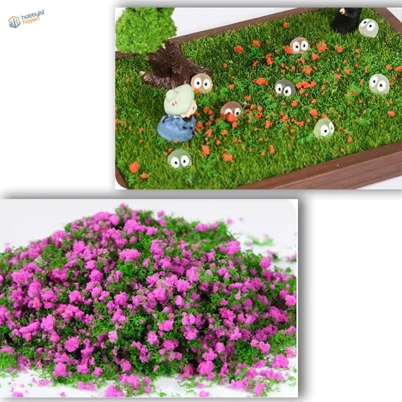 Vibrant purple green 20g flowery tree powder moss miniature garden
