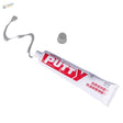 20g quick-drying putty tube with white body, red lettering and gray cap