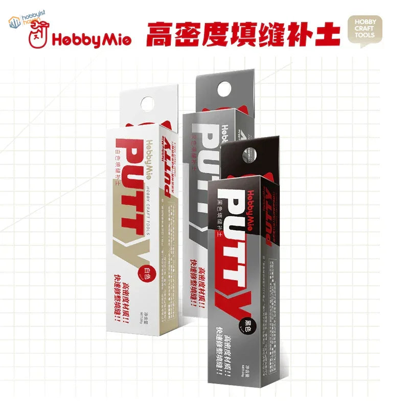 20g quick-drying black white Hobbymie putty filler tubes in red packaging