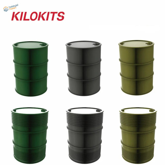 20pcs 1/35 green black olive drab metal drums for scale modeling dioramas