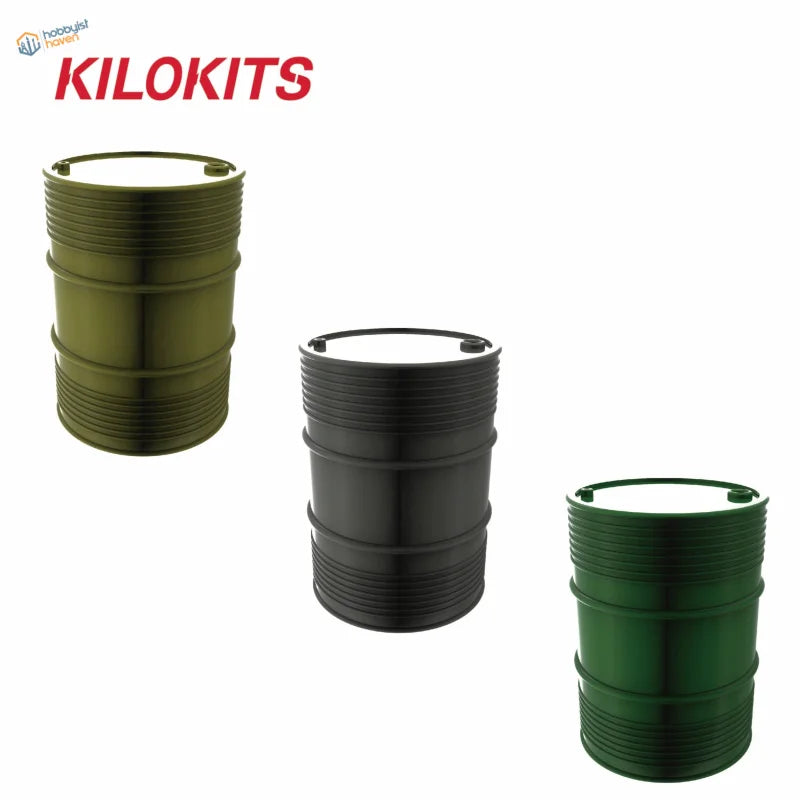 20pcs 1/72 olive green black dark green model drums for dioramas model making accessories
