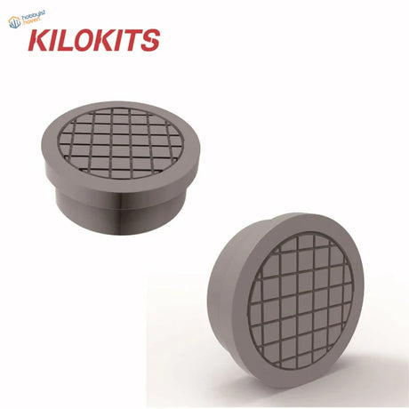 20pcs 1/72 gray grid sewage covers by Kilokits for urban dioramas