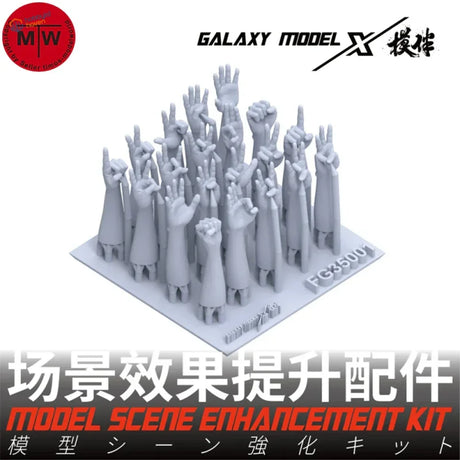 20pcs 1/35 3D-printed gray plastic assorted hands for scale modeling tools