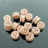 20pcs 4–8mm deadeyes: light wooden buttons with 3-4 holes, stacked