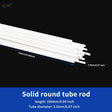20pcs white styrene solid round rods 250mm x 2mm for scale modeling
