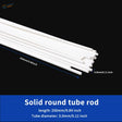 20pcs white styrene solid round rods 250mm x 3mm for scale modeling