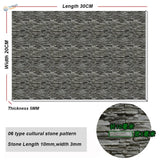 20x30cm soft PVC panels gray stone-patterned wall panel 5mm thick