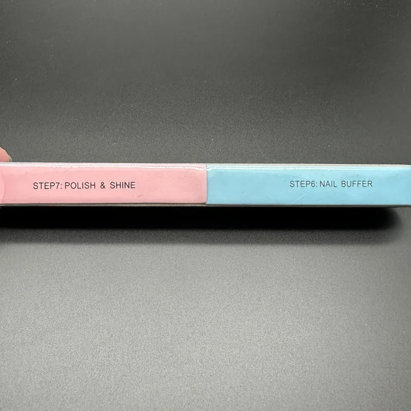 Pink and light blue dual-sided 7-sided polishing rod with step-by-step instructions to remove mold lines for scale modeling