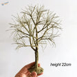 Miniature 22-30cm artificial tree for scale modeling with textured trunk