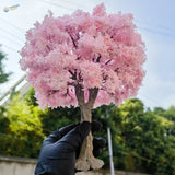 Delicate pink artificial cherry blossom tree for scale modeling, 22-30cm