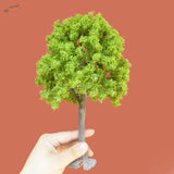 22-30cm artificial tree for scale modeling with mossy green canopy and gray trunk