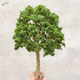 Detailed 22-30cm artificial tree for scale modeling with green foliage