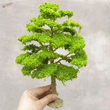 Handheld 22-30cm artificial tree with green moss for scale modeling