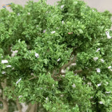 22-30cm dense green artificial tree for scale modeling with white accents