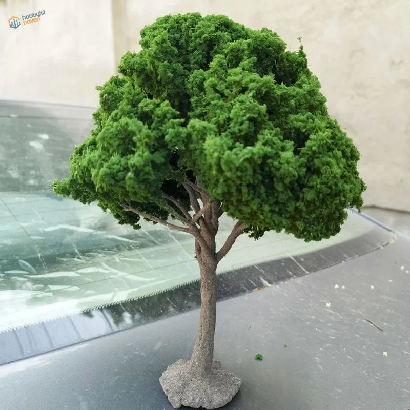 22-30cm artificial tree for scale modeling with dense green foliage
