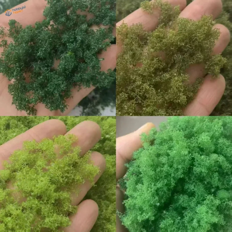 22g Green Tree Powder: vibrant handheld artificial moss clusters for scale modeling tools