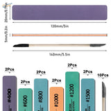 Purple 20mm x 130mm sanding block for 22pcs #400-1500 sanding sticks, tight spaces