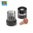Mastertools rivet punch set in black cylindrical case with plastic parts