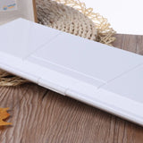 White 24 grid watercolor paint palette organizer with glossy finish