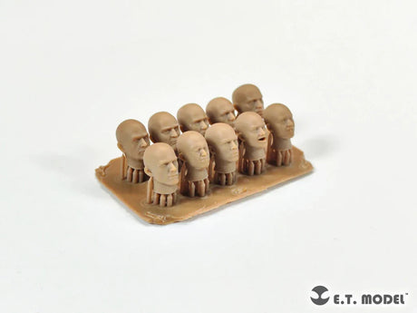 10pcs 3D-printed 1/35 assorted heads for scale modeling