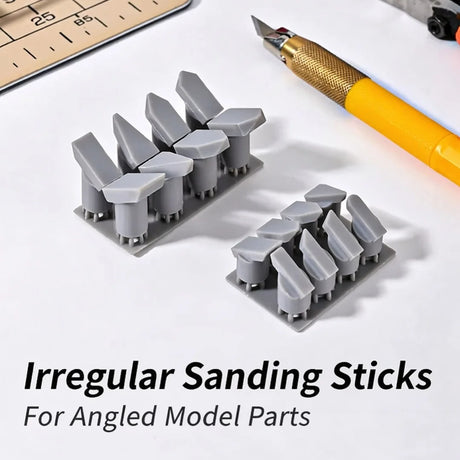 TS006 angled sanding stick heads next to a hobby knife