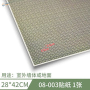 280x420mm adhesive floor sticker with greenish-gray herringbone pattern