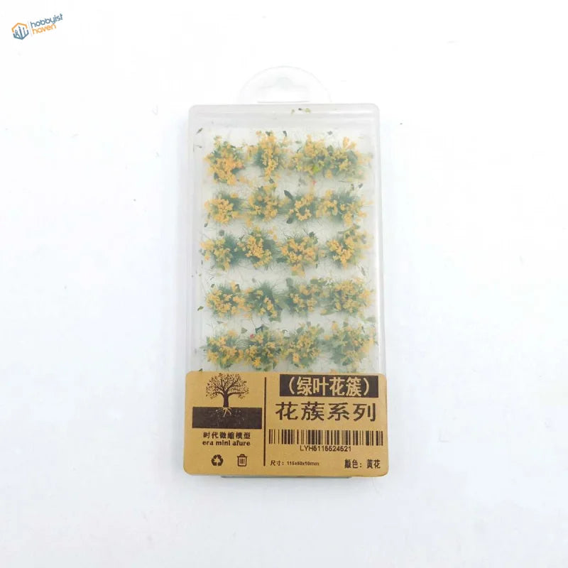 28pcs/set exquisite miniature flower clusters in clear package labeled era mint afure