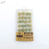 28pcs/set exquisite miniature flower clusters in clear package labeled era mint afure