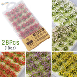 28pcs/set exquisite miniature flower clusters in clear package