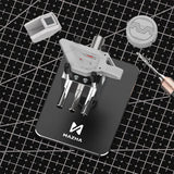 White and silver mazha 2-in-1 precision bench vise with modular components for stable desktop holding of small parts