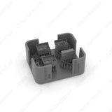 Gray plastic FF33 German field telephone connector housing with slots