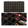 DSPIAE 36 spaces modular storage box with 24 compartments of red white model parts