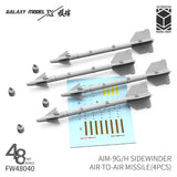 Gray Galaxy Model 1/48 3D-printed AIM-9G/H Sidewinder missile kit parts