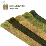 2mm static grass powder in green and brown shades