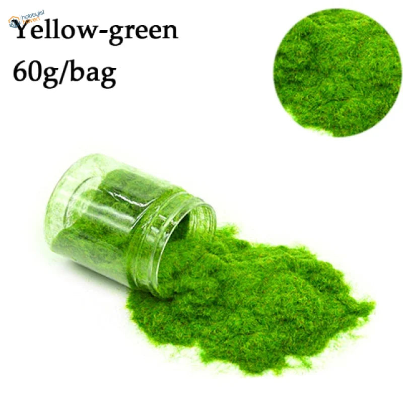 Yellow-green 2mm static grass powder, 60g moss in jar