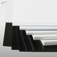 Stack of white and black styrene sheets for scale models, 100x200mm 0.5-4mm