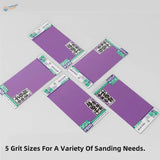2pcs #240-#1000 self-adhesive ceramic sandpaper sheets, purple grits