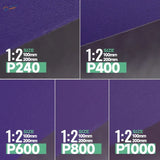 2pcs self-adhesive ceramic sandpaper sheets p240 to p1000 for precision hobby tools